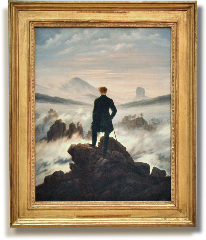Der Wanderer über dem Nebelmeer (Hamburger Kunsthalle)